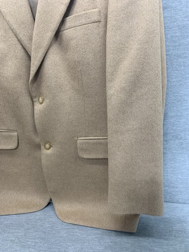 Vtg Lands' End Tan Camel Hair/Wool Men's Size 40R Premium Quality Blazer Jacket - Picture 5 of 12