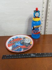 Thomas the Tank Engine Plate  Water Bottle Set Zak Designs 2007 James RARE