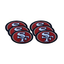 Set of 6 San Francisco 49ers Embroidered Iron On Patch 2.75”x1.5”