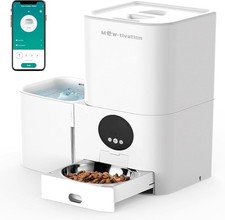 2 in 1 Automatic Cat Feeder and Water Dispenser, 5L Auto Pet Feeder for Dry Food