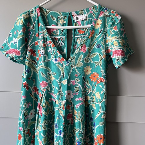 Anthropologie Floreat Jumpsuit Women Small Green Floral Wide Leg Boho Praire EUC - Bild 4 von 15