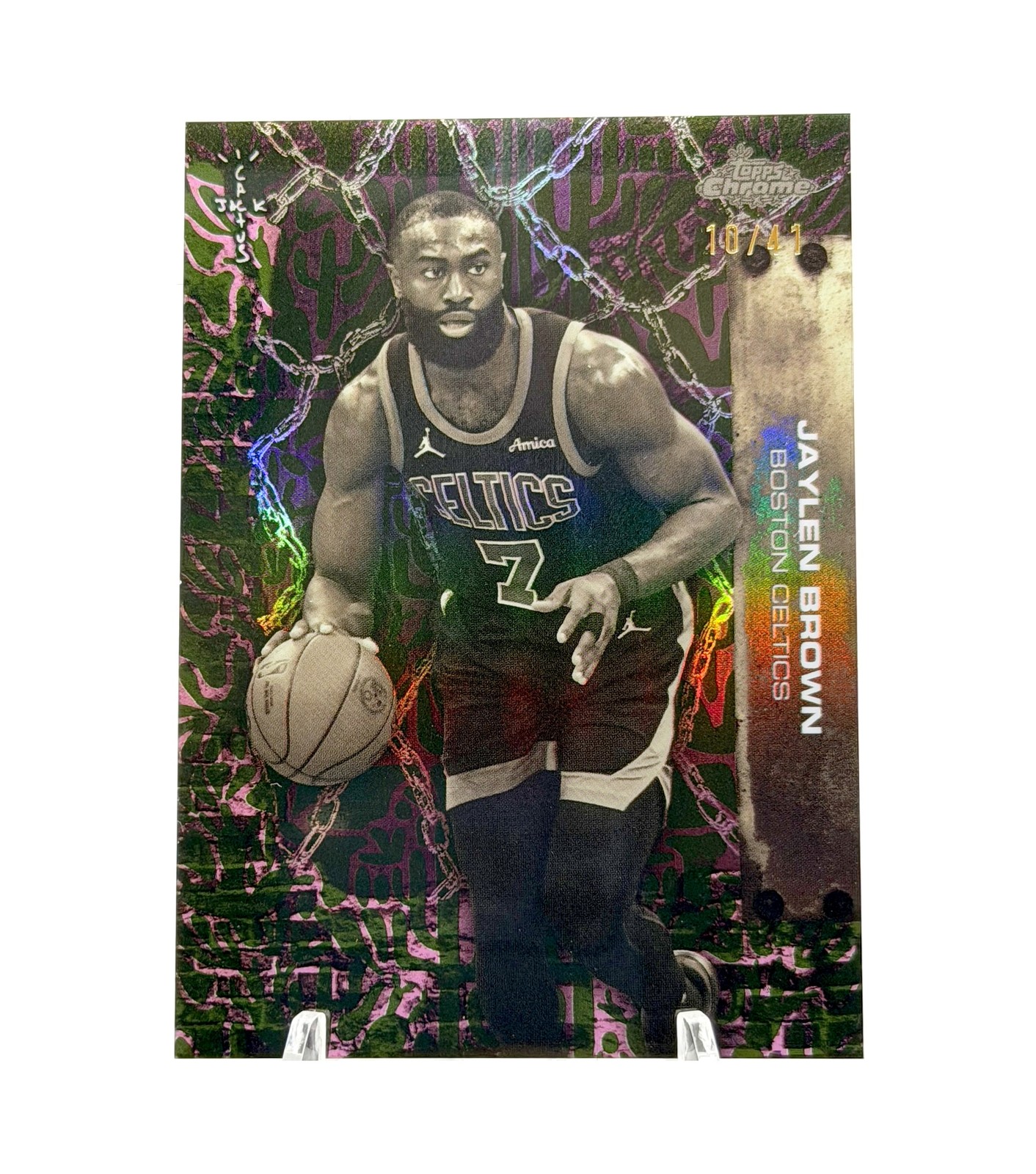 JAYLEN BROWN 2025-26 Topps Chrome Cactus Jack Cactus Jack Refractor /41 #2 RARE