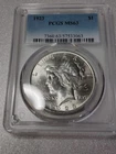 1923-P Peace Silver Dollar ($1) - Philadelphia - 90% Silver, PCGS, MS-63