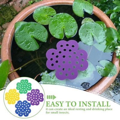 4er-Set Insektentränke – Bienenwasserstation Aus Harz, Blumenförmig, Mehrfarbig – Für Garten, Balkon & Terrasse