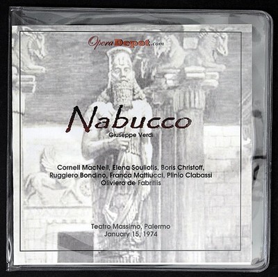 Verdi - Nabucco CD 1974 Live Opera Cornell MacNeil Elena Souliotis
