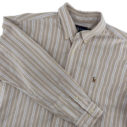 Ralph Lauren Herren Classic Fit Gestreiftes Langarm Button Down Hemd 16,5 - Bild 1 von 6