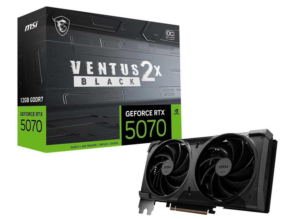 MSI RTX507012GVENTUS2XOCBLACK Ventus GeForce RTX 5070 Ti 12gb
