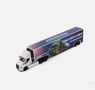 1303D Kinsmart - Freightliner eCascadia with Container. 1:62 scale diecast 