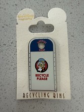 Disney Pin WDI Jiminy Cricket Recycling Bin LE 300 White Toontown HTF
