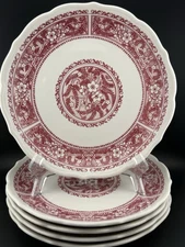 5 Plates Syracuse China Dinner Plate Strawberry Hill Pattern Restaurant Ware