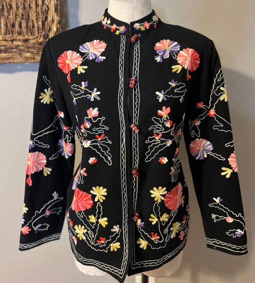 Chaqueta Johnny Drapers & Damons bordada PS Petite pequeña costaba $250 Foto 2 de 4