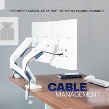 VIVO Dual Monitor Mechanical Spring Desk Mount Fits Computer Screens up to 32"