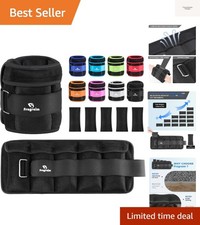 Versatile Adjustable Ankle Weights 1-20 LBS Pair: Ideal for Cross Training  Gym