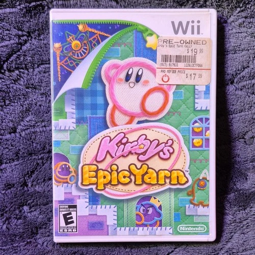 Nintendo Kirby's Epic Yarn Nintendo Wii Platformer Multiplayer Manual
