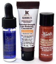 3 Mini's KIEHL'S Midnight Recovery Concentrate, Ferulic Brew, Line Reducing NEW