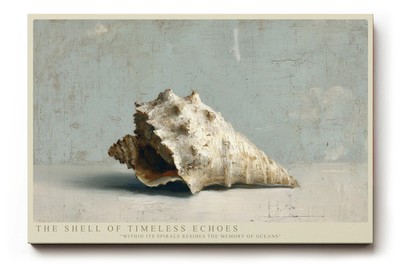 Paul Sinus Wandbild The Shell of Timeless Echoes Still Life of Ocean Memory and