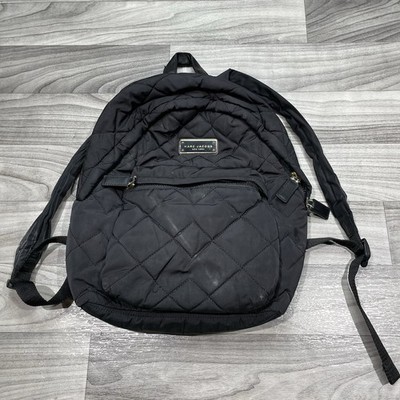 MARC JACOBS Quilted Nylon Backpack Black Quilted School Women Medium Capsule Bag