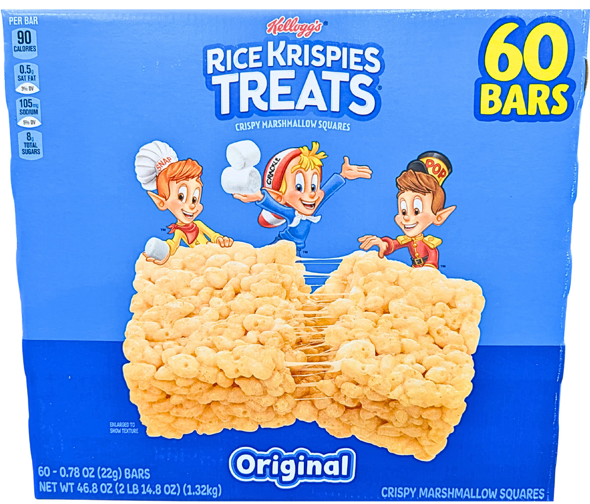 Kellogg's Original Rice Krispies Treats 60 Count Box EXP 03/2027