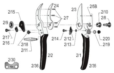 Felco Feder Ersatzfedern-Satz 2/91 für Felco 2 4 6 8 9