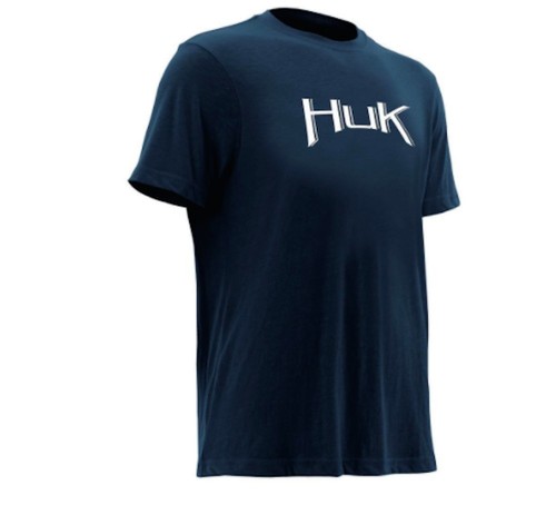 Huk Performance Arch Logo Tee Shirt, Navy Blue, Medium - H1000116-415-MD - Picture 2 of 2