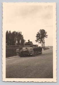 WWII British Tank Photo Taken From German SS Trooper 1945 Found Photo Snapshot