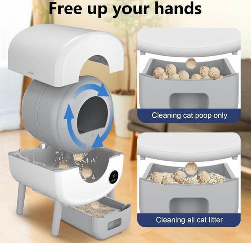 Self Cleaning Automatic Cat Litter Box 95L For Multiple Cats Wifi & App Control - Picture 6 of 11