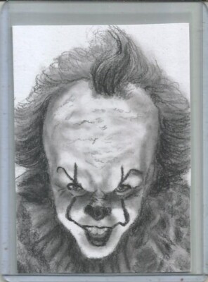 Pennywise -It Chapter One & Two- Bill Skarsgård 1/1 Masterpiece Art Sketch Card