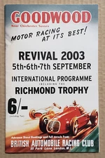 Goodwood Revival 2003 5th-6th-7th September International Programme British Race