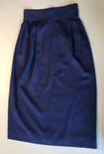 Vintage Cathy Hardwick Greyblue Wool Skirt