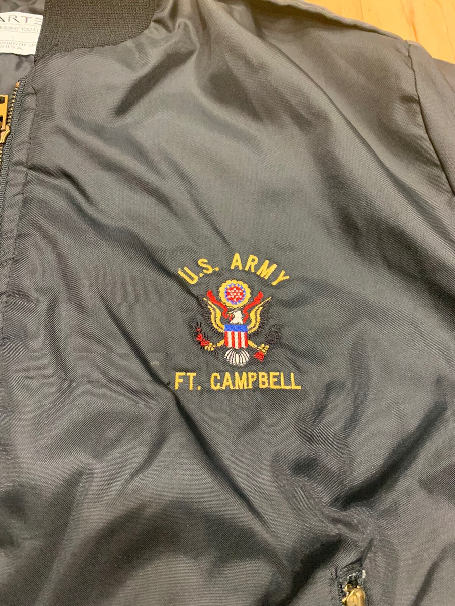 USAF アメリカ空軍基地 医療センター ナイロン ジャケット artex Vintage Artex Men's Large Fort Campbell Army Eagle Jacket