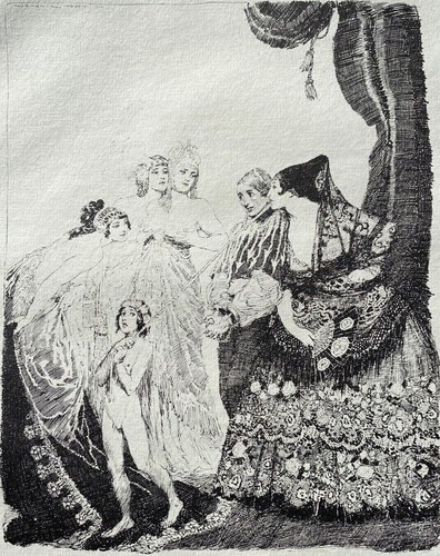 1928 NORMAN LINDSAY, LOVE'S PRISONER, ORIGINAL HAND GRAVURE 1/550 FREE EXPR AUST