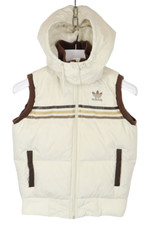 Adidas giubbotto donna UK 12 cappuccio staccabile down puffer trapuntato foderato
