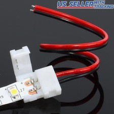 10-pack 8mm Solderless 2-Wire Connector Clip for 2835 LED Strip Light Power