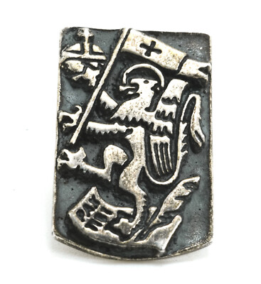 James Avery Sterling Silver Rampant Lion Crest Pin ''Pax Tibi'' Peace be with You