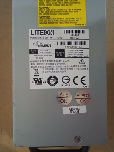 ESPAÑA - FUJITSU RX300 S3 FUENTE ALIMENTACION A3C40084174 LITEON PS-3601-1F - Bild 2 von 4