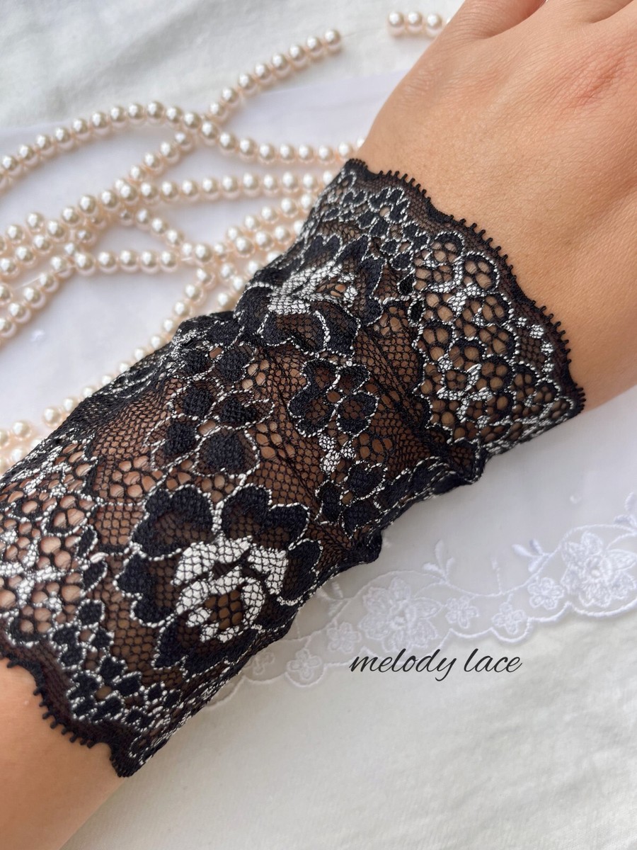 piece black arm band stretch lace arm cuff cover scar tattoo