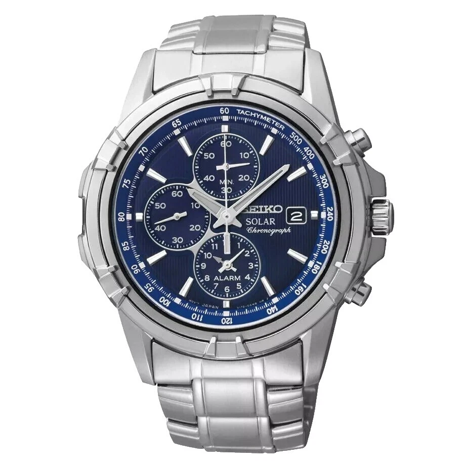 Seiko Solar Stainless Steel Band Wristwatches