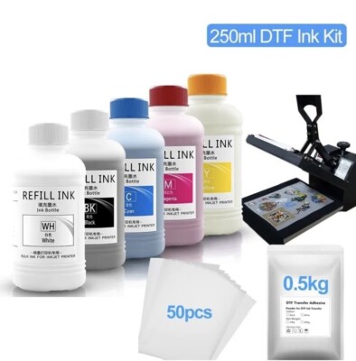 DTF Ink Kit With Powder Film Transfer To T-shirt For Epson L805 L1800 1390 XP600