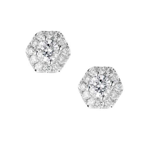 0.458 ctw 14K White Gold Lab Grown Diamond Stud Earrings IH-318