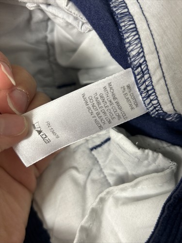 Vineyard Vines Girls Kids Size 14 Navy Blue Cotton Corduroy Pants 28x25" - Picture 16 of 17
