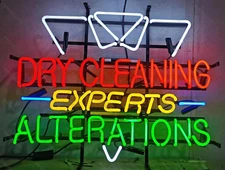 Dry Cleaning Experts Shop 24x20 Neon Light Sign Real Glass Wall Decor Artwork