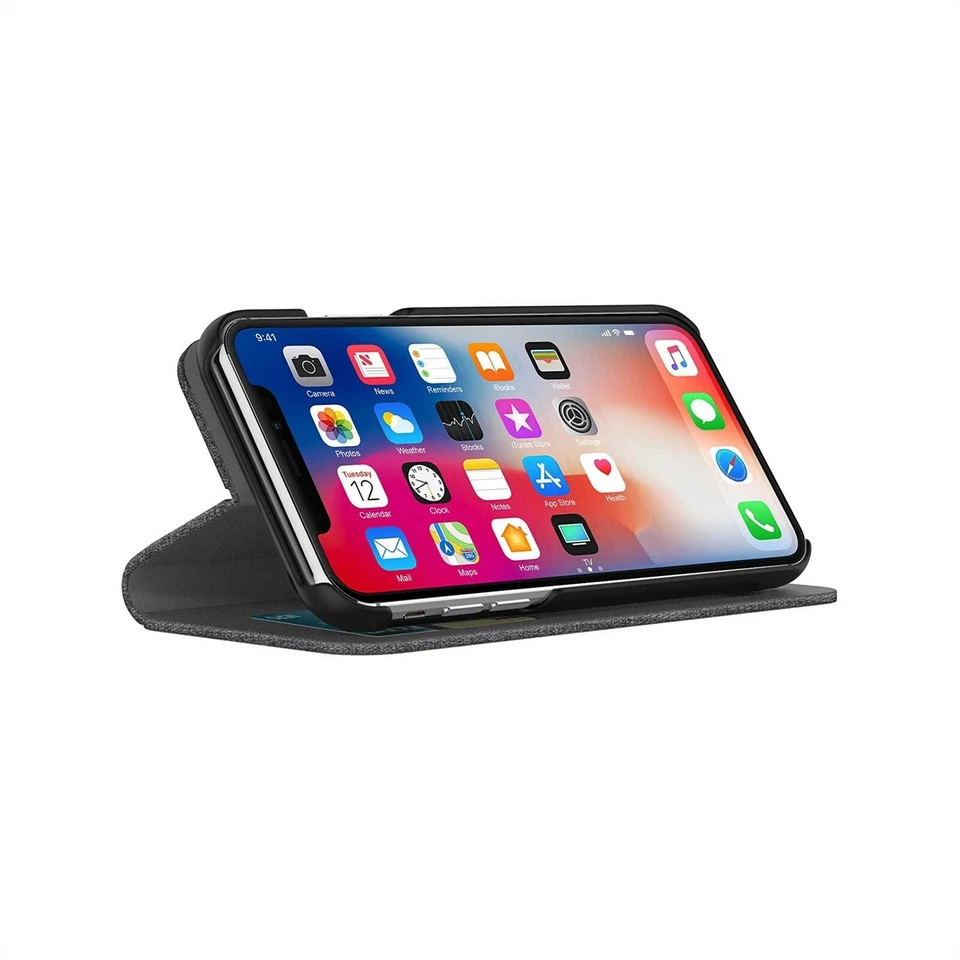 INCIPIO ESQUIRE WALLET FOLIO CASE FOR IPHONE XS X CARD ID SLOT NEW IPH-1650-GRY - Image 3 of 4