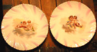 New ListingSet 2 Antique c1890 Cherubs Angels Porcelain Decorative Plates Pinks Beaded Rim
