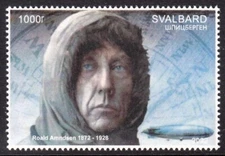 SVALBARD SPITSBERGEN 2022 ROALD AMUNDSEN EXPLORER AIRSHIP NORGE MNH LOCAL STAMP