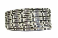 Brown Gray Silver Faux Leather Wide Wrap Bracelet Magnetic Closure