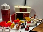 Vintage Fisher Price Little People Farm Set #915 BARN Moo's + SILO +  ANIMALS