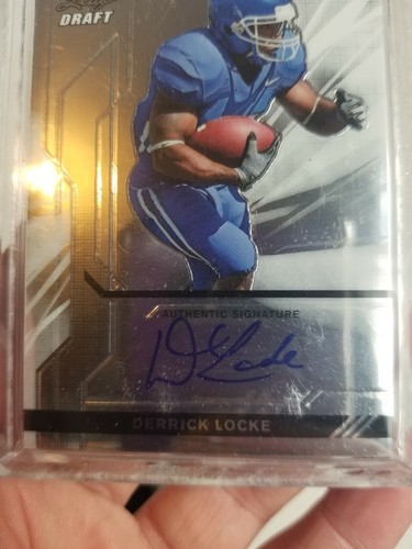 Derrick Locke Autographed Football Trading Card Leaf Kentucky Wildcats 46/49 - Picture 3 of 4
