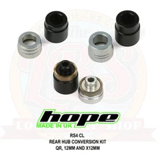 Hope RS4 CL Rear Hub Axle Conversion Kit Adapter QR 12mm x12mm - Brand New