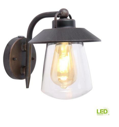 2 Pack Led Rust Outdoor Wall Mount Lantern With Photocell Vintage Led Rust Outdoor Wall Mount Lantern