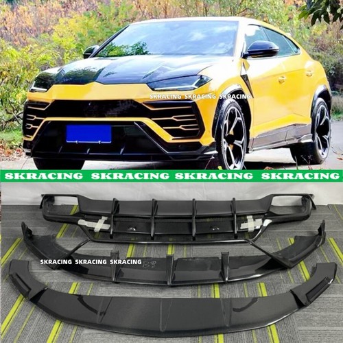 Fits Lamborghini Urus Dry Carbon Fiber Front +Rear Lip Bumper Diffuser Body Kits - Picture 3 of 14